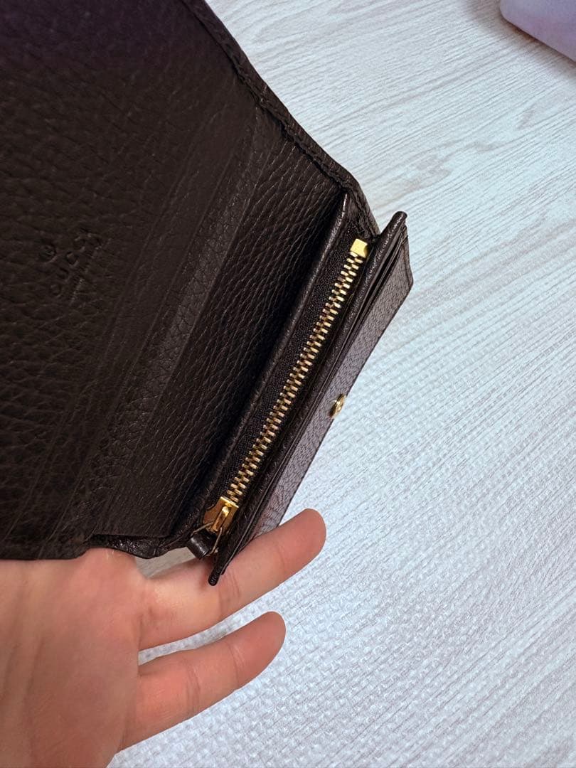 GUCCI 二つ折り財布 GGマーモント ブラック