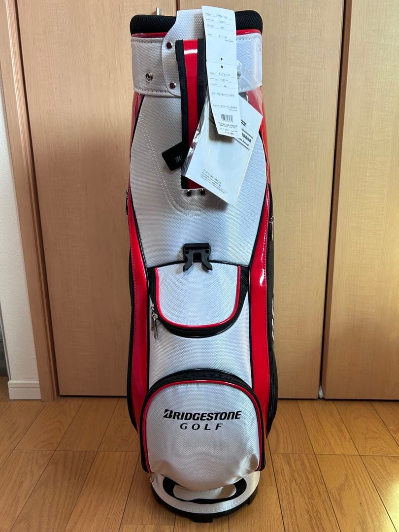 【新品/未使用】BRIDGESTONE GOLF キャディバッグ （9型）赤黒白
