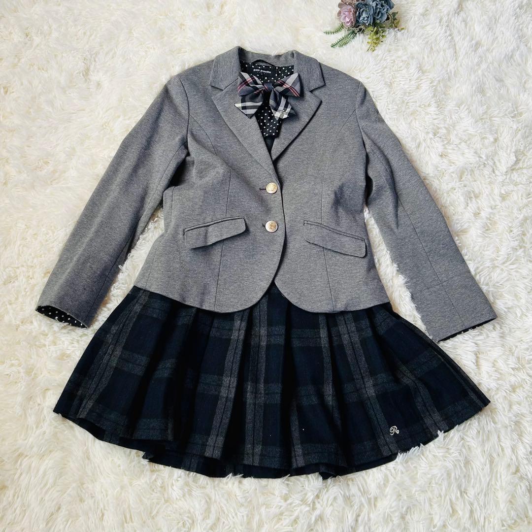 美品★pom ponette ポンポネット　グレー セレモニー　160　スカッツ