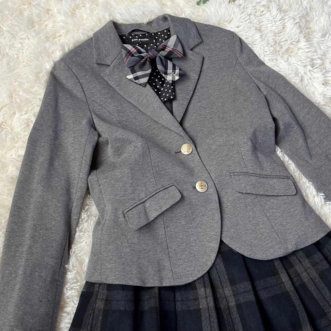 美品★pom ponette ポンポネット　グレー セレモニー　160　スカッツ