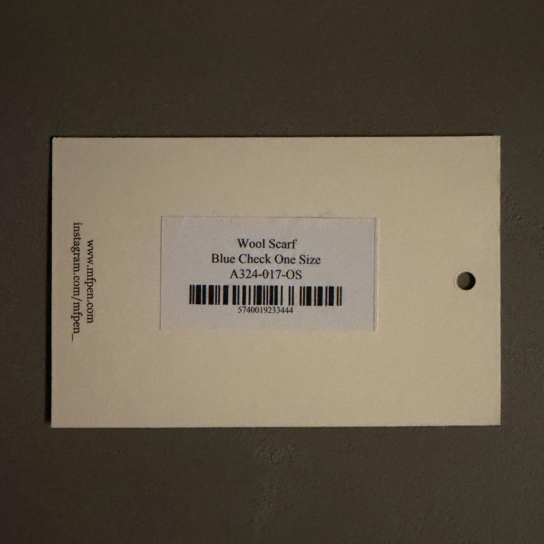 【新品】MFPEN WOOL SCARF ブルー　OUR's 深水光太さん着用