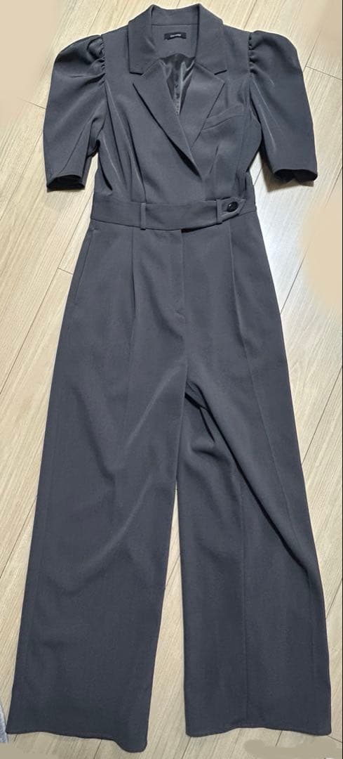 アニュアンス anuans タックスリーブテーラードオールインワン グレー M