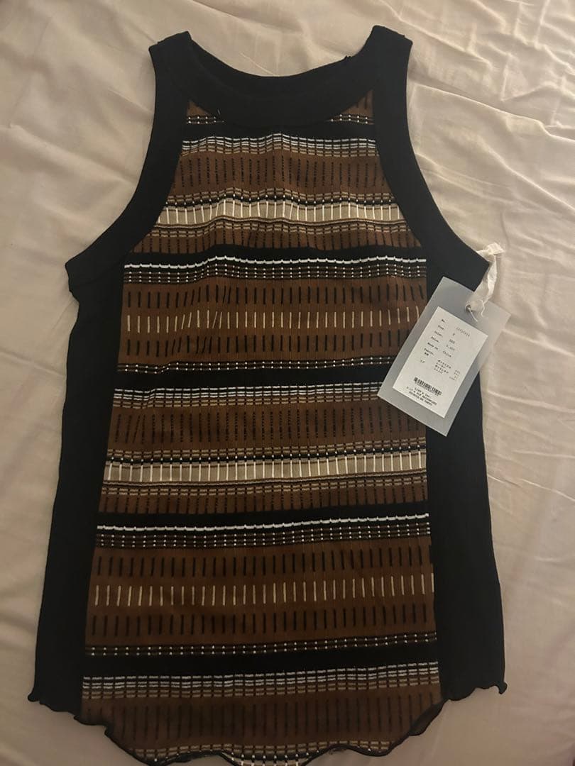 新品　TODAYFULトゥデイフルJacquard Border Tanktop