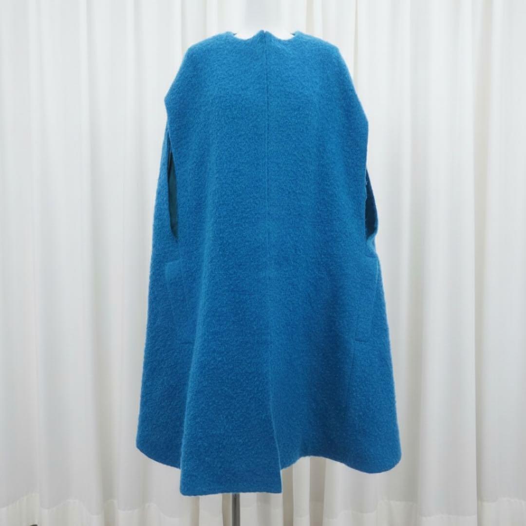 STRASBURGO ストラスブルゴ リングツイードケープコート ブルー系 38