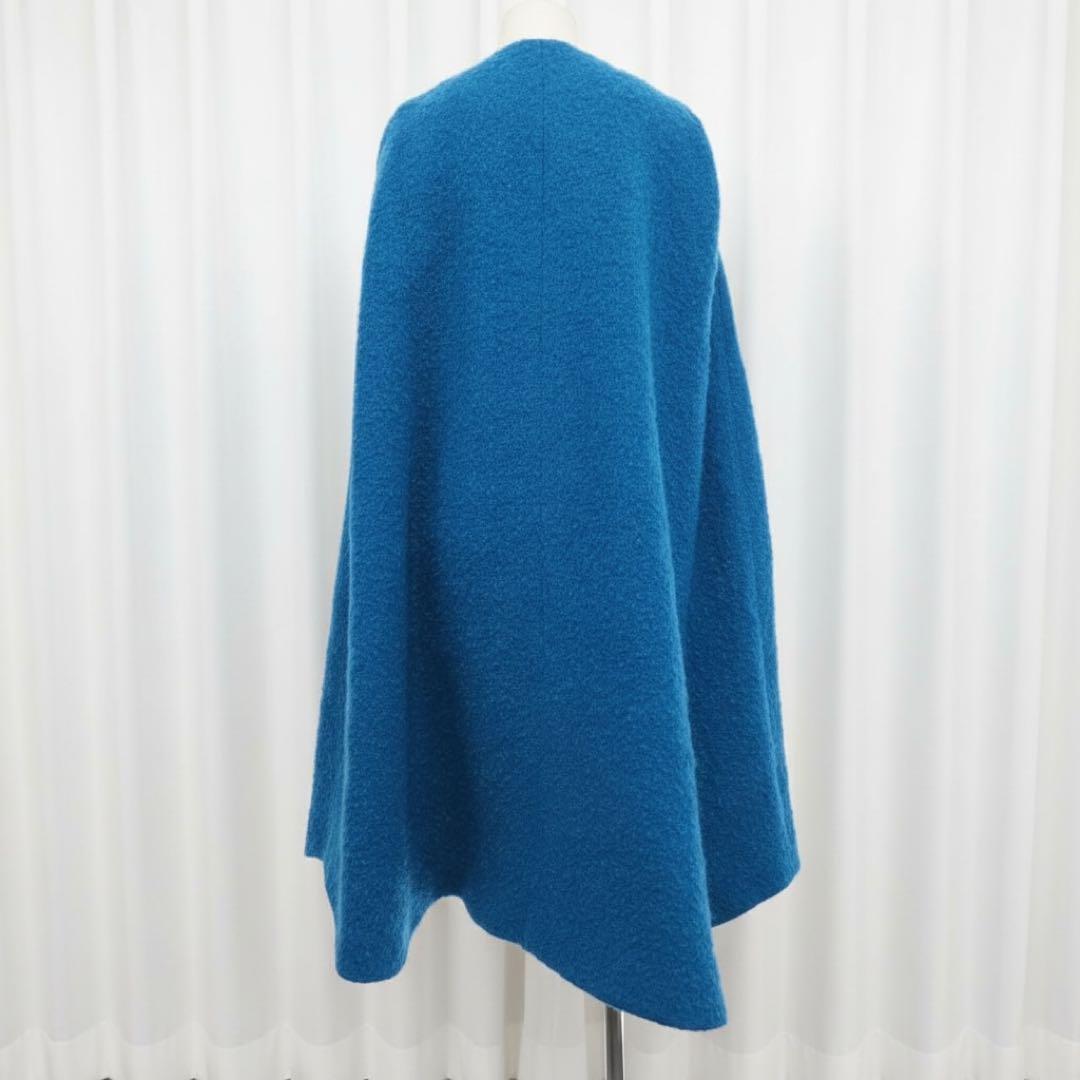 STRASBURGO ストラスブルゴ リングツイードケープコート ブルー系 38