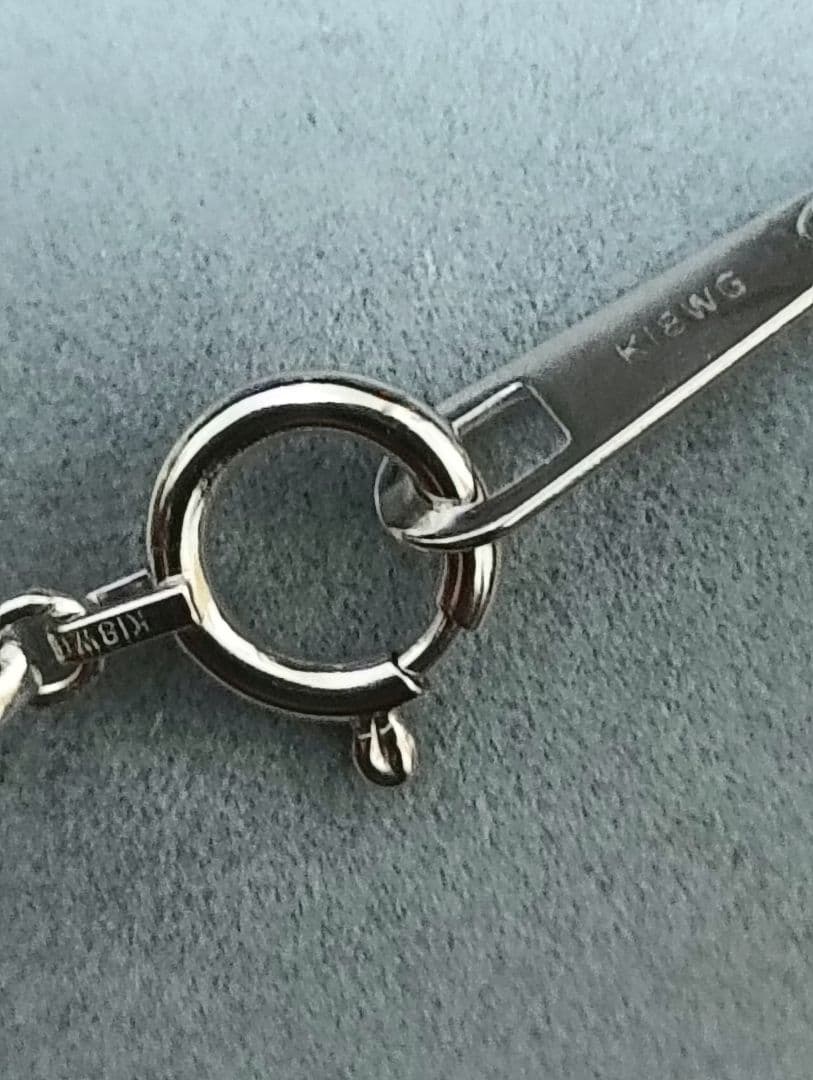 K18WG ロールチェーンネックレス