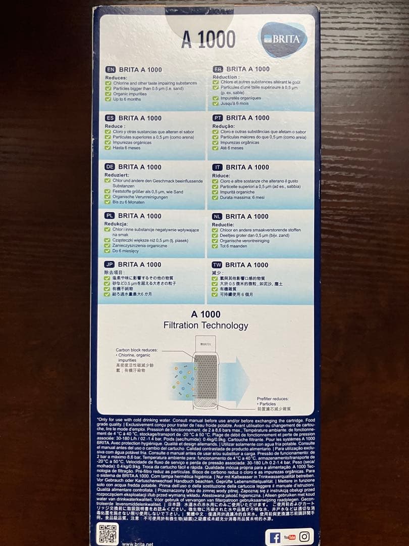 BRITAフィルターカートリッジA1000オンラインアクティブ