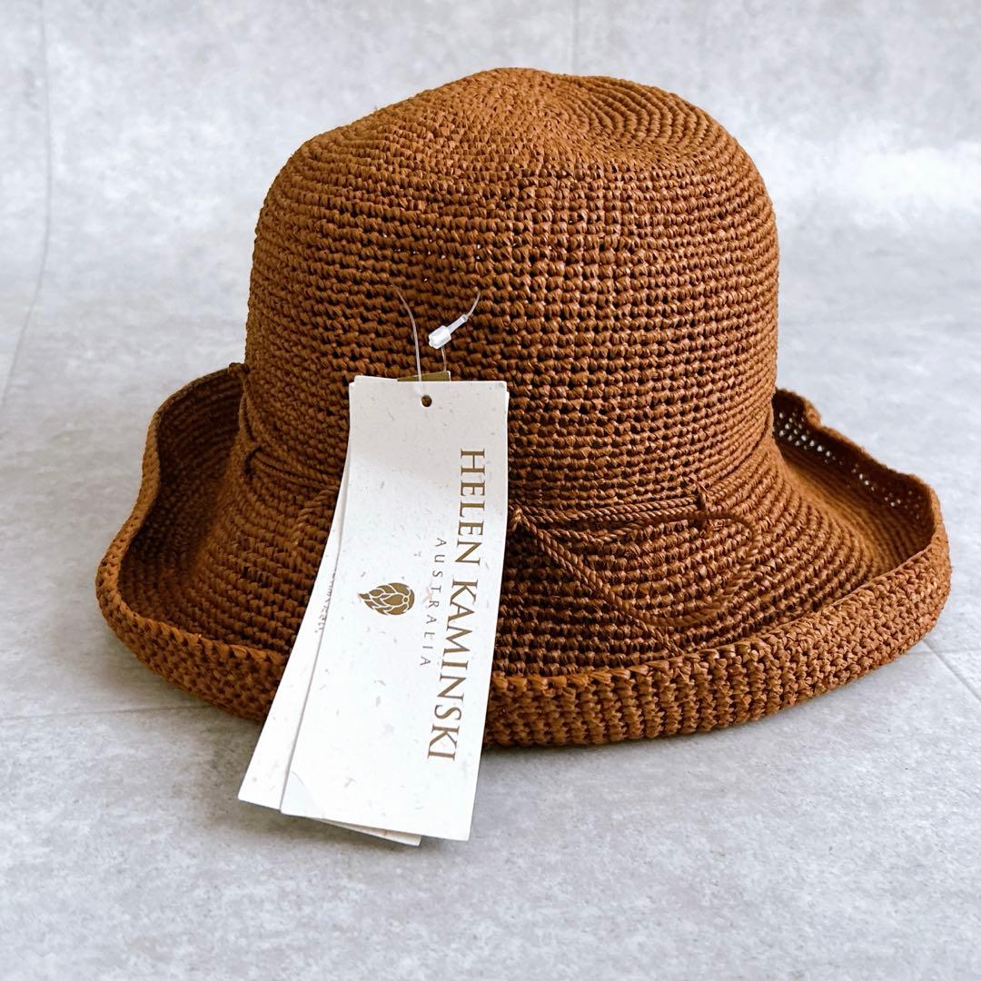 新品タグ付き✨ヘレンカミンスキー ラフィアハット 麦わら帽子 プロバンス10 茶