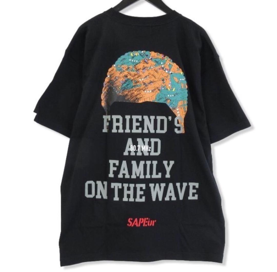 ★【限定】サプール SAPEur センターロゴマスコットラジオTシャツ XXL黒