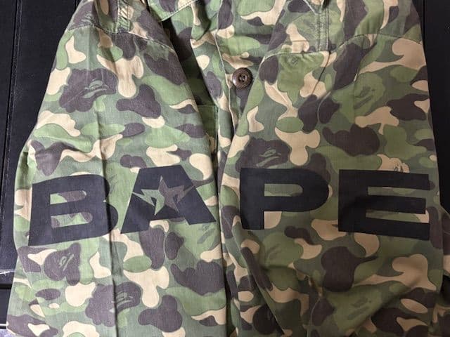 A BATHING APEミリタリージャケット緑カモ