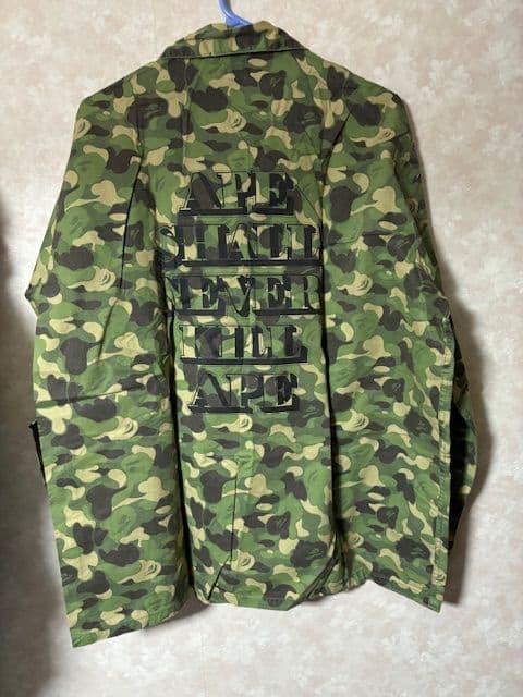 A BATHING APEミリタリージャケット緑カモ