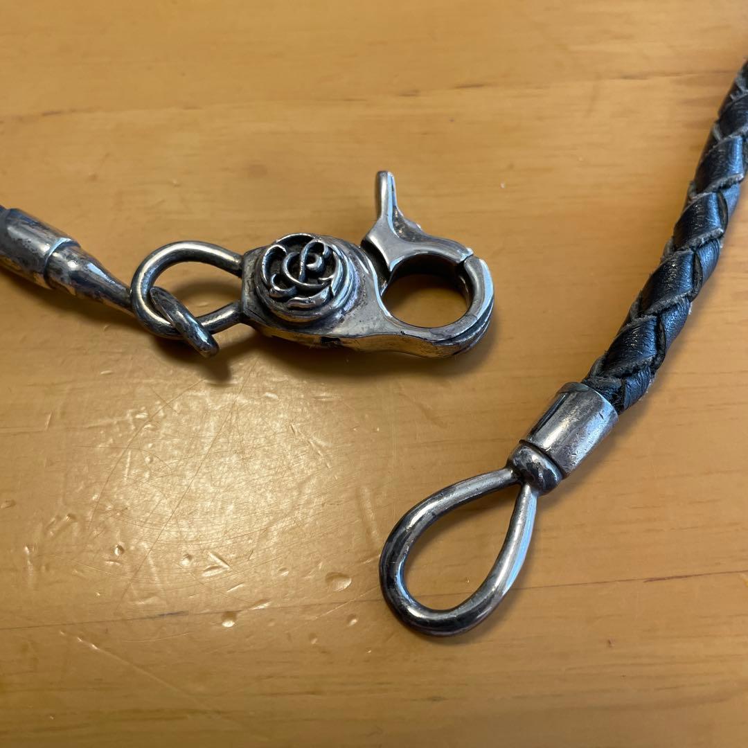 シルバー&レザー　ウォレットチェーンとブレスレット