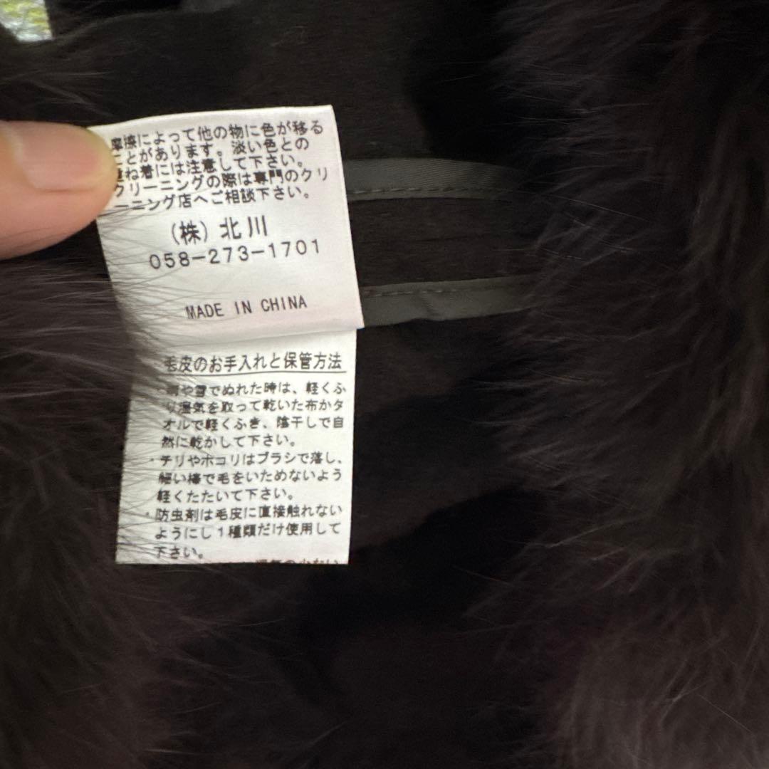 定価198000円新品未使用romanticFur 黒ポンチョコートケープ冬高級