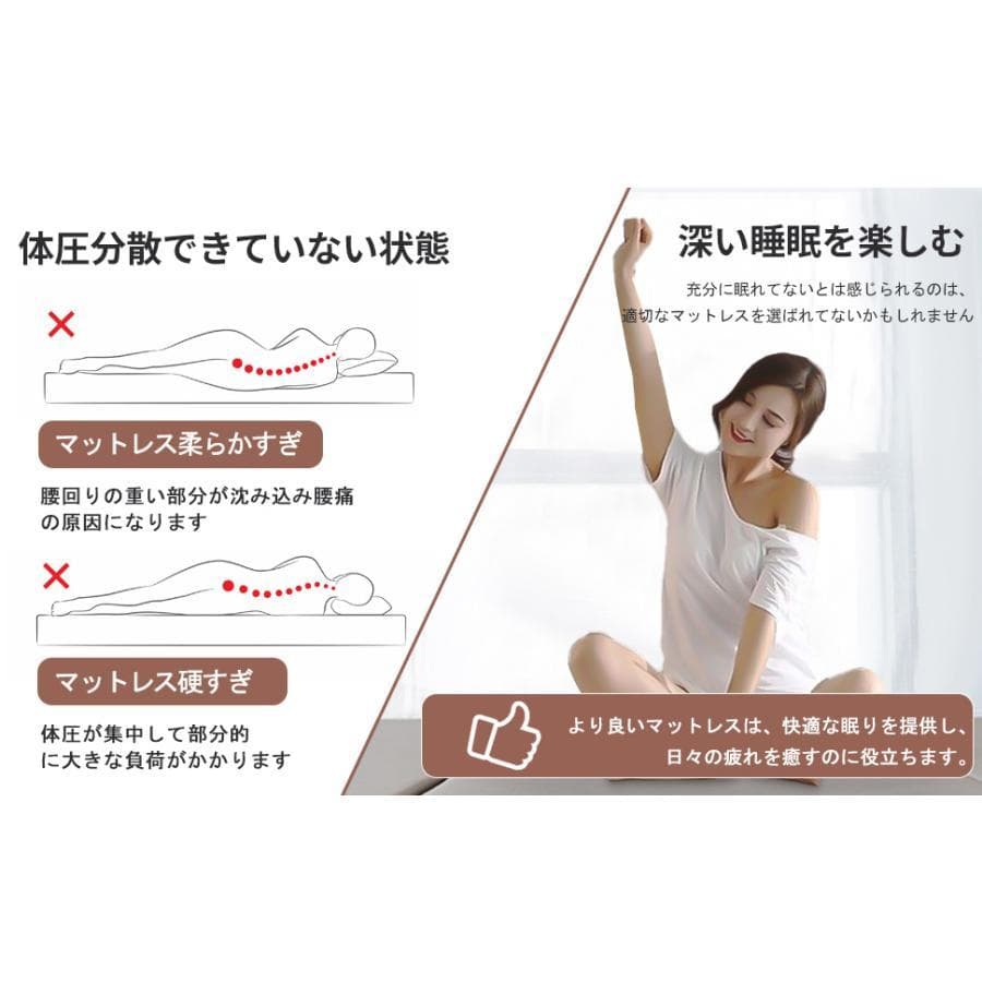 マットレス 三つ折りマットレス 2層高反発 極厚10cm シングル 折りたたみマ