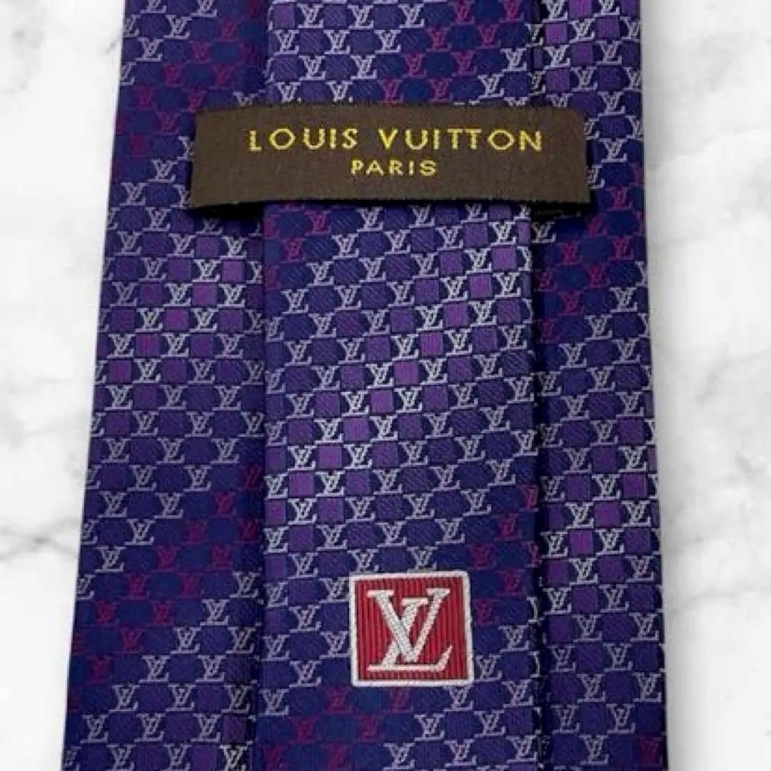 アリスト　世界最高峰ルイヴィトン LVロゴ　ストライプ　ネクタイ