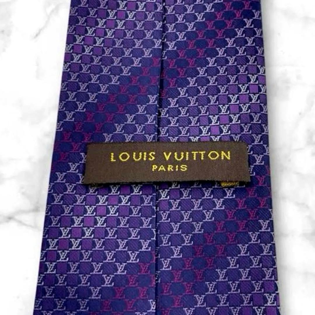 アリスト　世界最高峰ルイヴィトン LVロゴ　ストライプ　ネクタイ