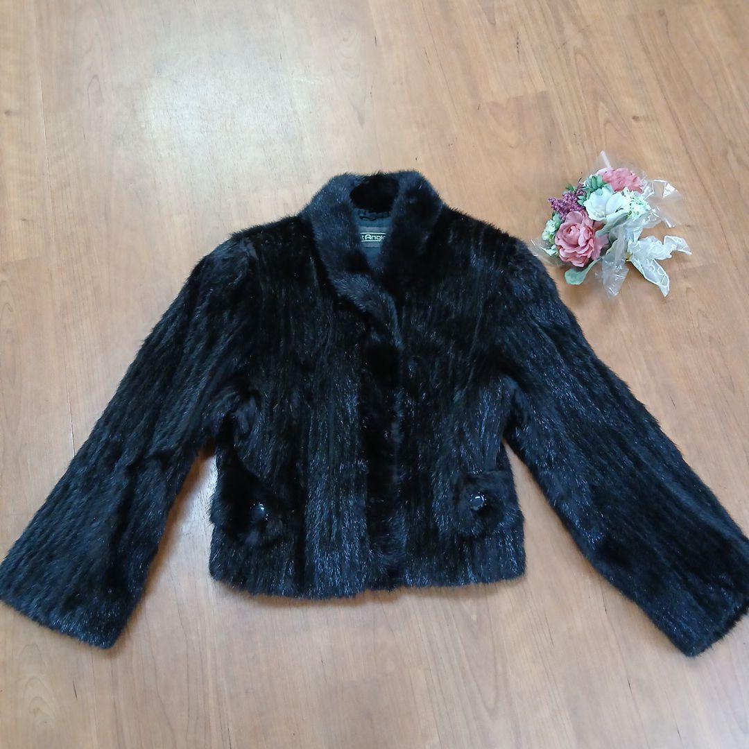 ハルコ様Best Angle ミンク ファーコート ショートジャケット丈 黒