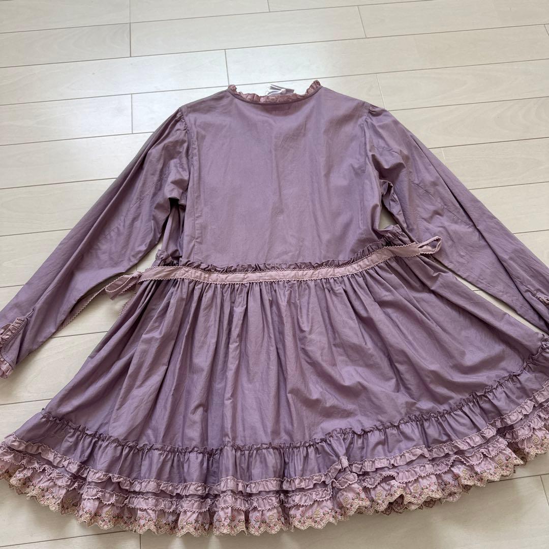 Ｍ*Ｋ様 新品未使用　薄紫 フリル付きチュニック 長袖