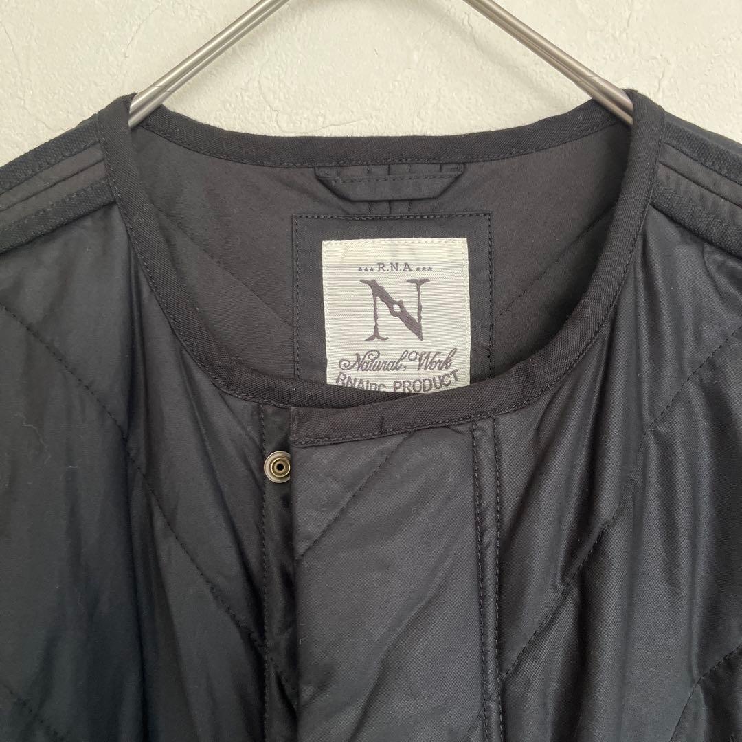 RNA-N キルティング　ロングベスト　ジレ　黒