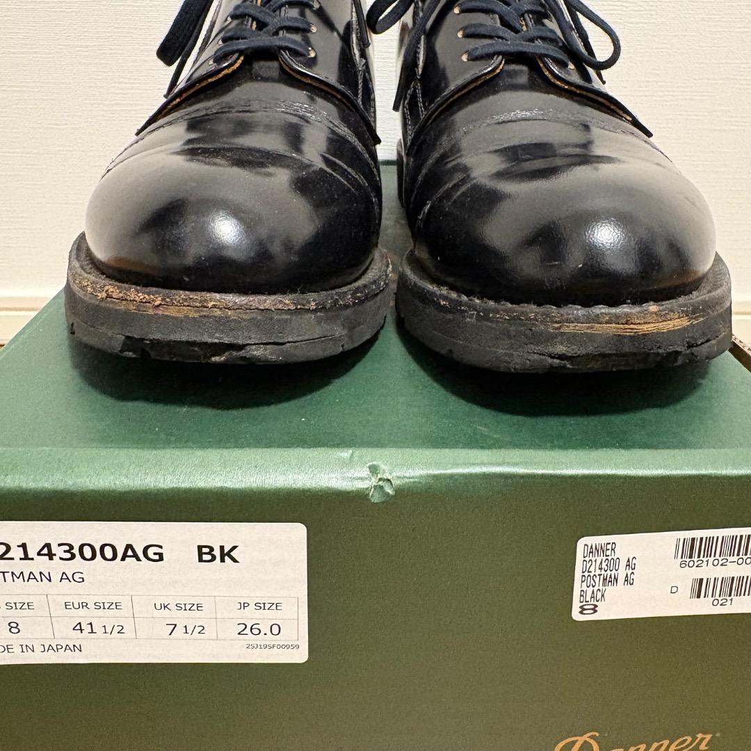冬仕様 ダナー D214300 AG ポストマン ブーツ 黒 26.0