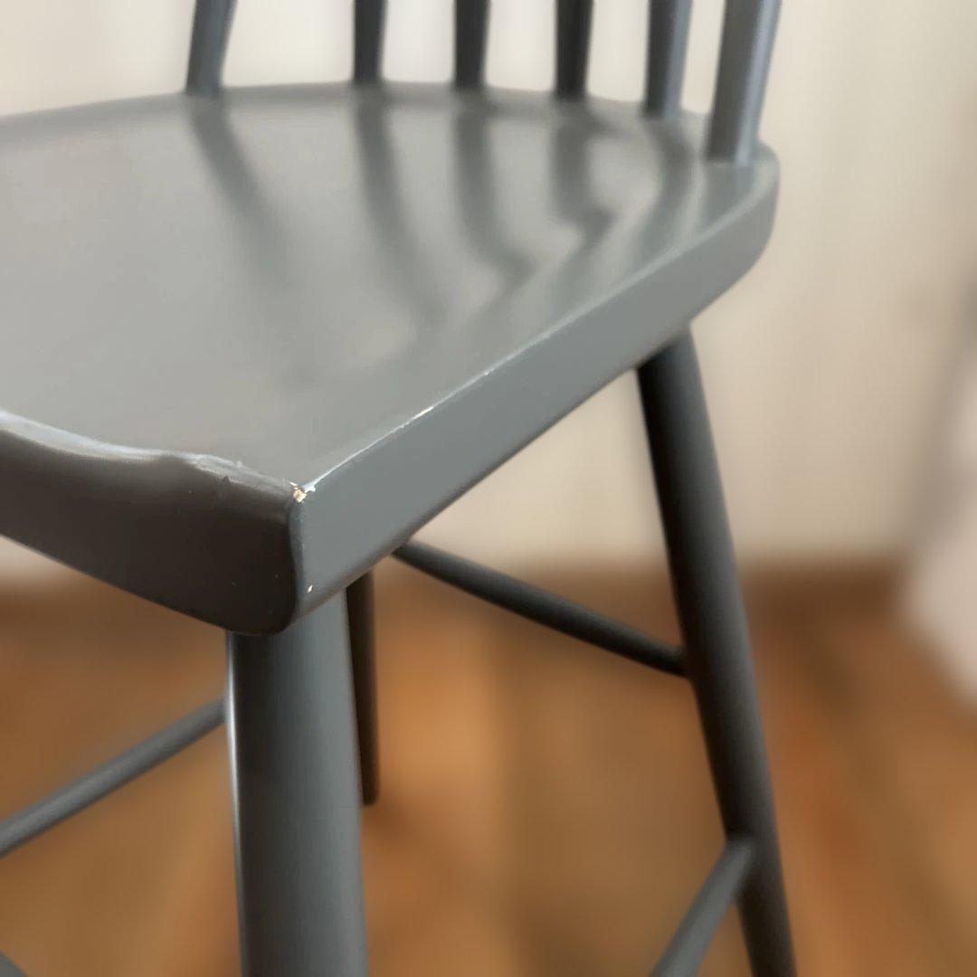 ベルメゾン　キッズ　ウィンザーチェア　チャコールグレー