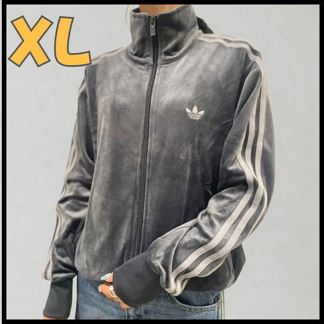 adidas アディダス　ベロア　トラックジャケット　XL