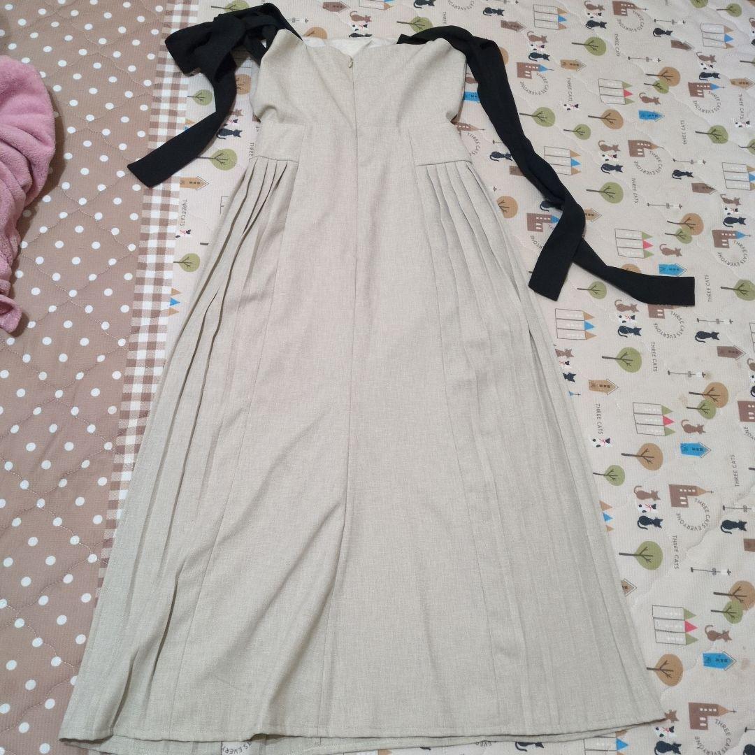 andmary　Ann ribbon pleats dress　アンドマリー