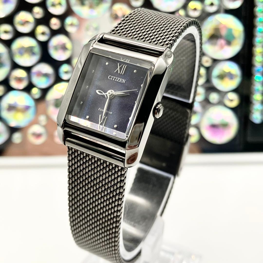 【美品】CITIZEN　スクエアコレクションエコドライブ　レディース　腕時計