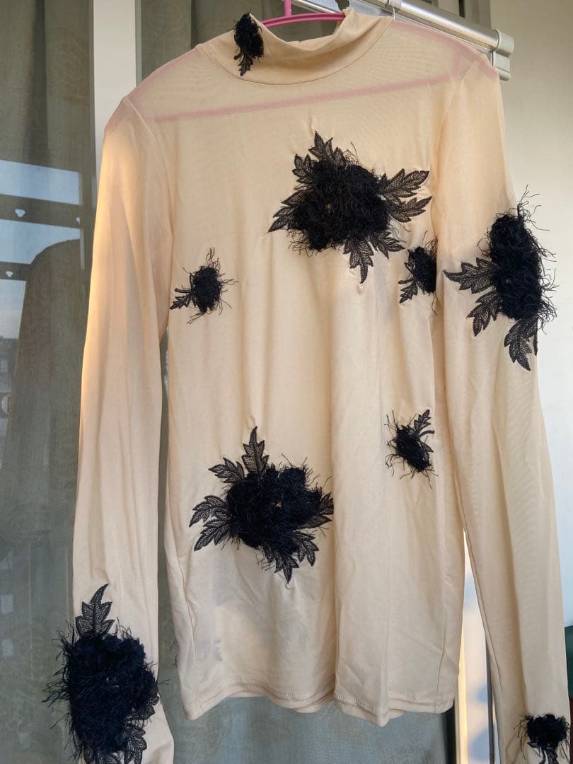 新品　ameri アメリ　スキントップス　カットソー　シースルートップス