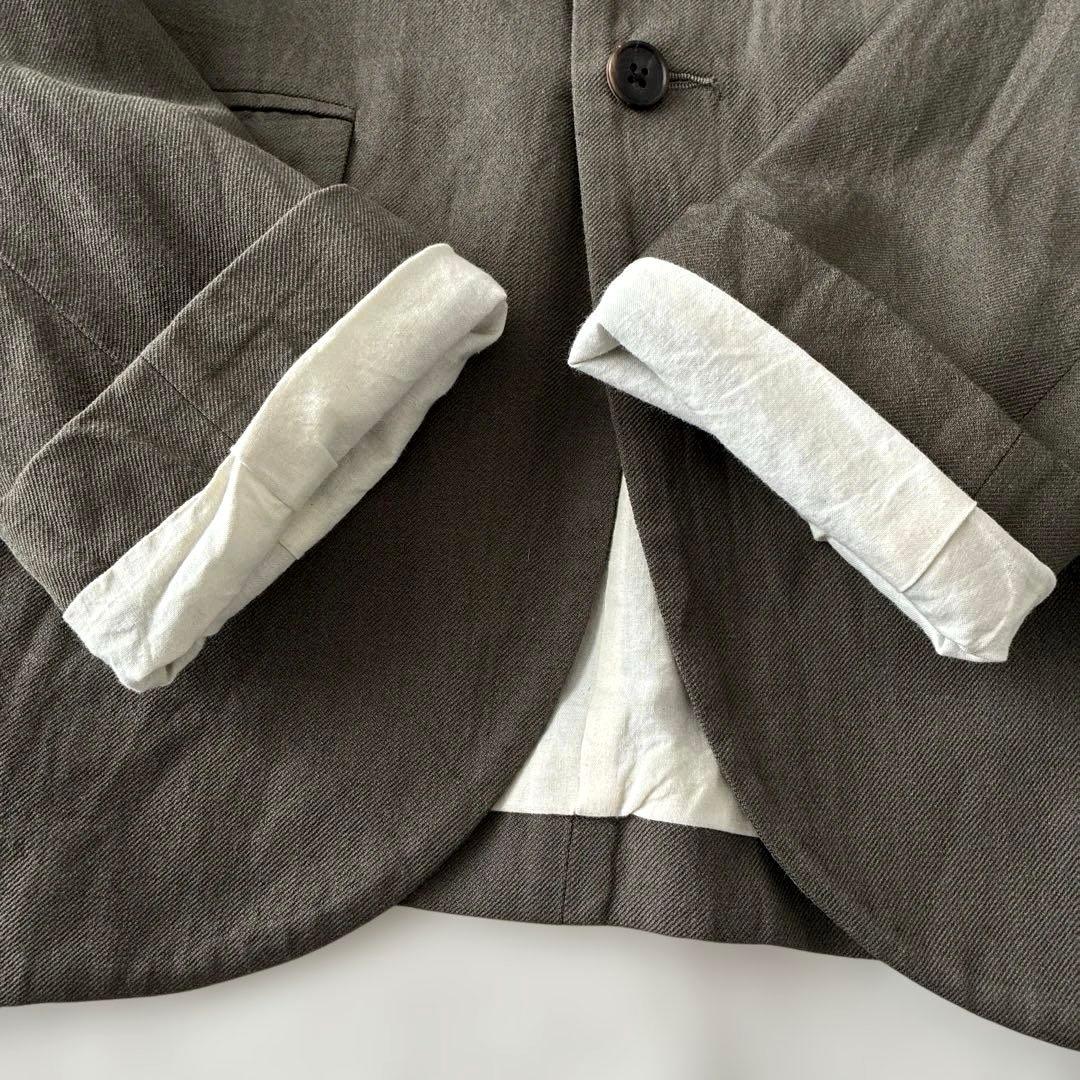 美品 ✨ŠP SP エシュペー ウール リネン ジャケット カーキ サイズ0