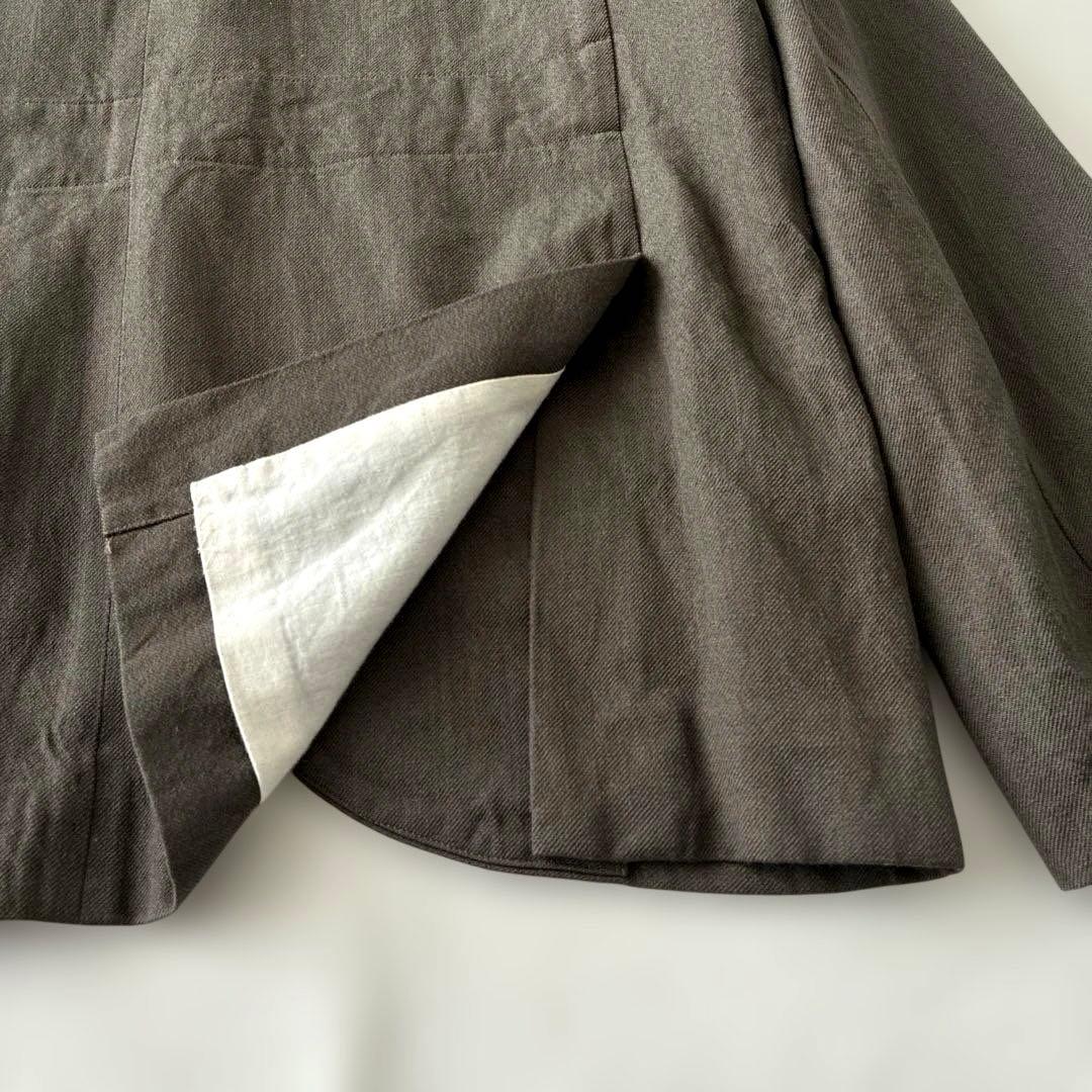 美品 ✨ŠP SP エシュペー ウール リネン ジャケット カーキ サイズ0