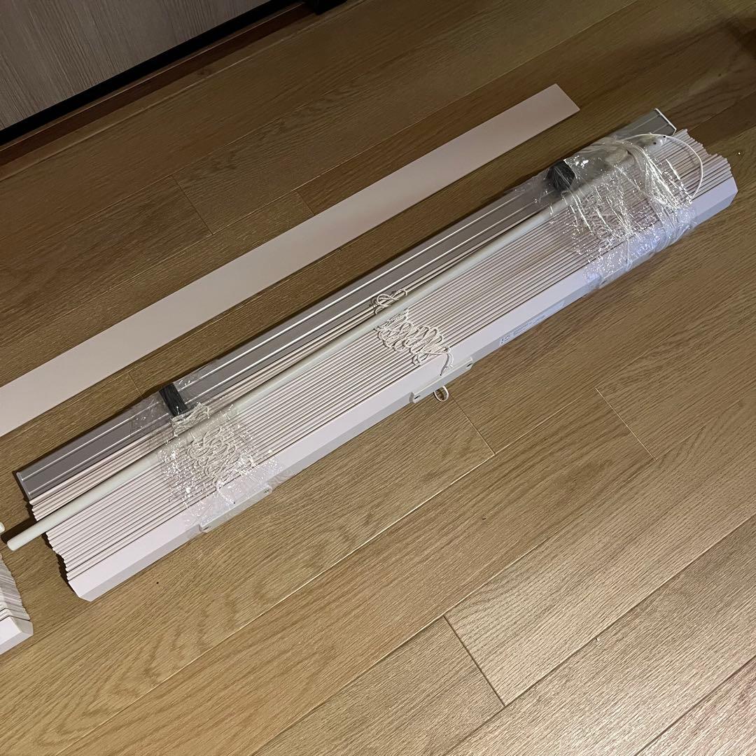 無印良品 木製ブラインド 2枚1組 幅166cm/丈116cm オフ白 TOSO