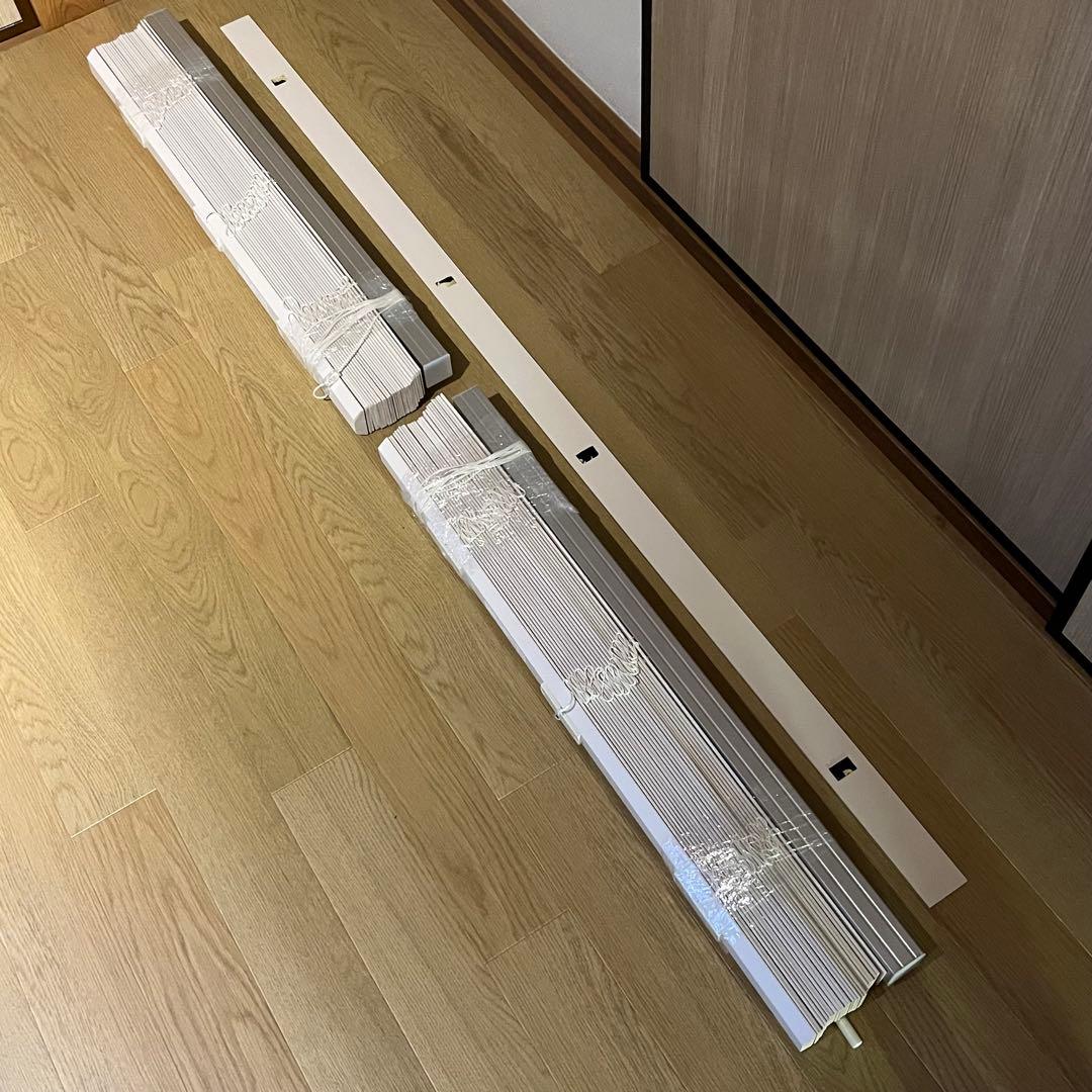 無印良品 木製ブラインド 2枚1組 幅166cm/丈116cm オフ白 TOSO