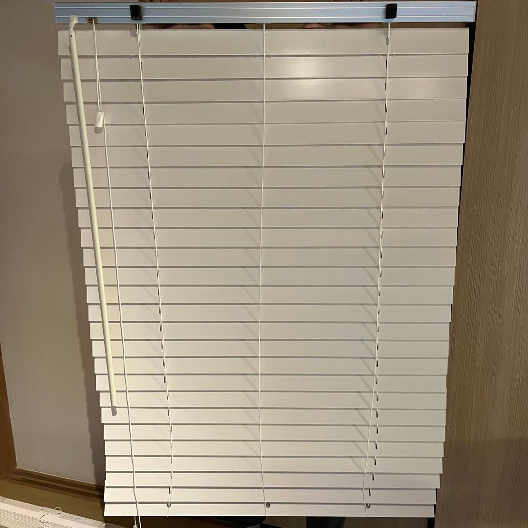 無印良品 木製ブラインド 2枚1組 幅166cm/丈116cm オフ白 TOSO