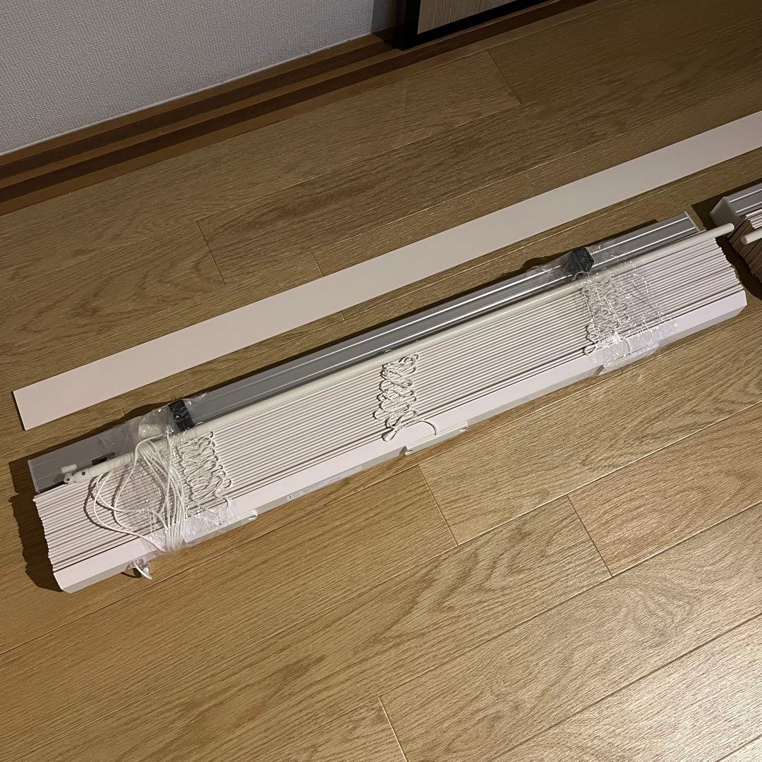 無印良品 木製ブラインド 2枚1組 幅166cm/丈116cm オフ白 TOSO