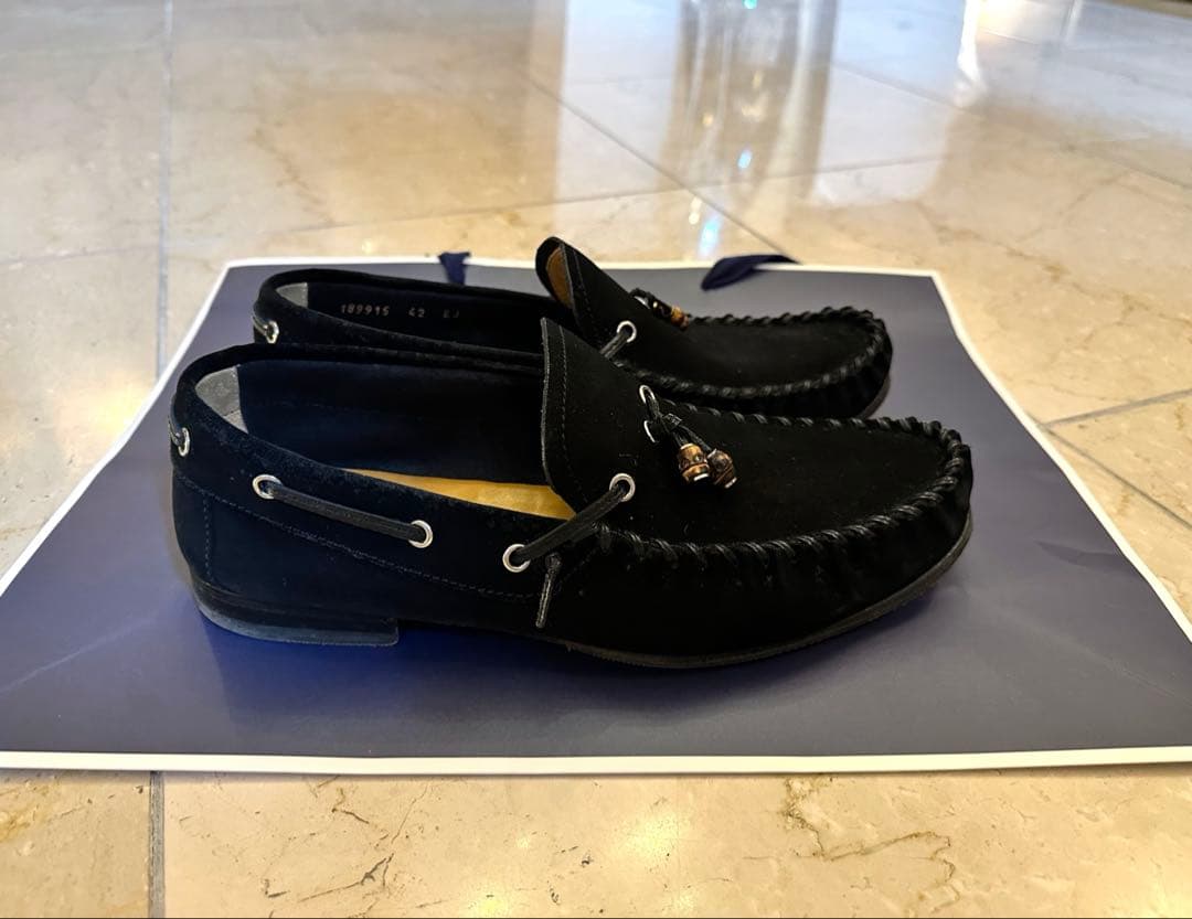 【美品】GUCCI グッチ ウエスタン調 デッキシューズ 27cm (表記42)