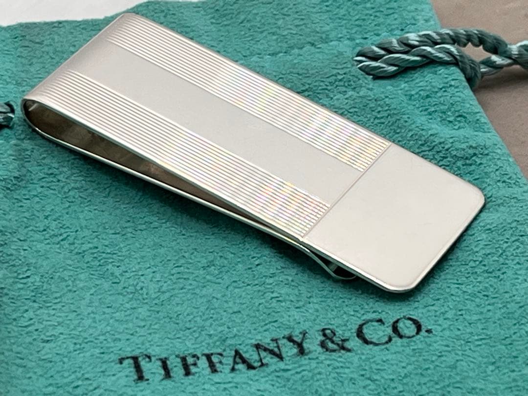 c182 美品　希少　ティファニー　マネークリップ　シルバー　925