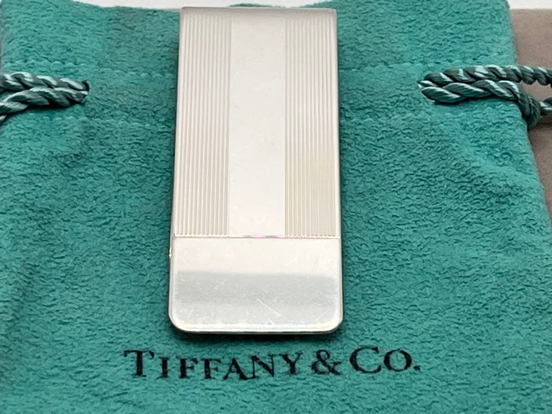 c182 美品　希少　ティファニー　マネークリップ　シルバー　925