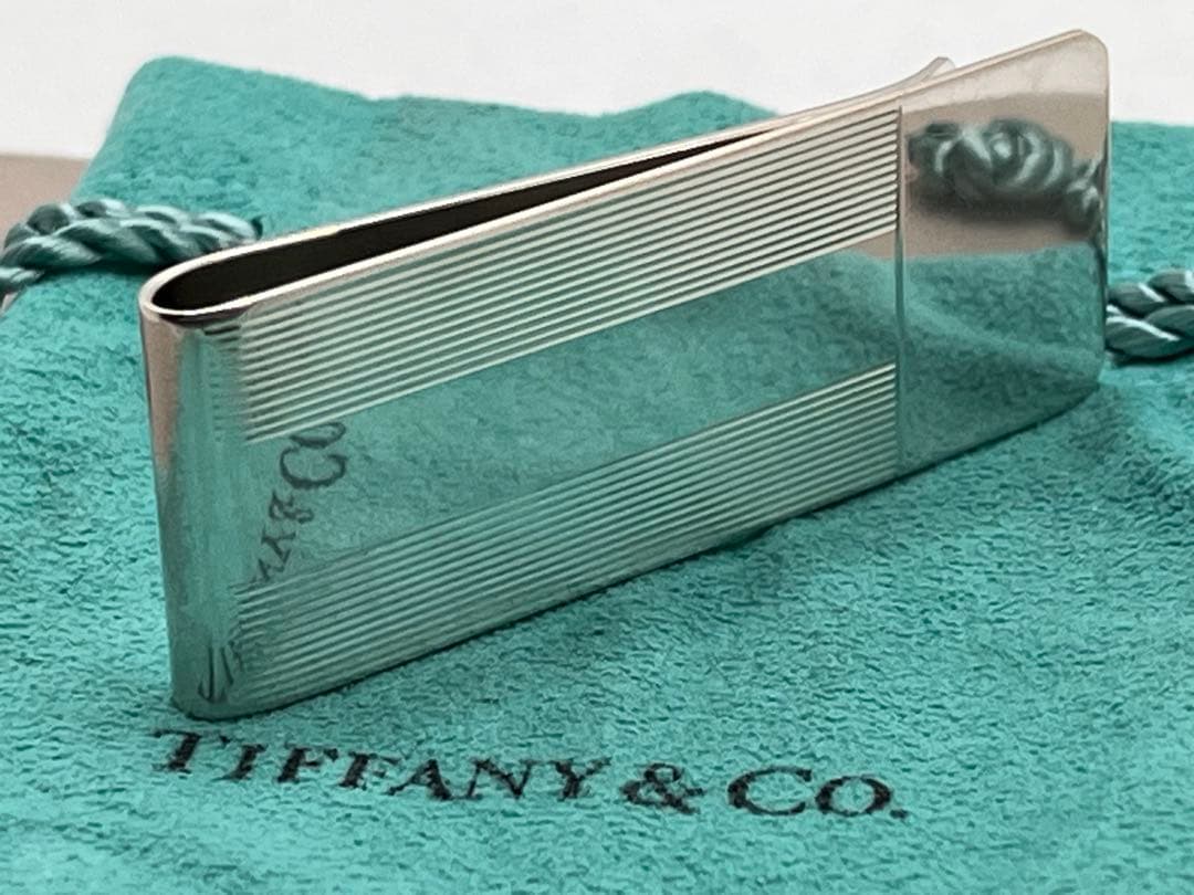 c182 美品　希少　ティファニー　マネークリップ　シルバー　925