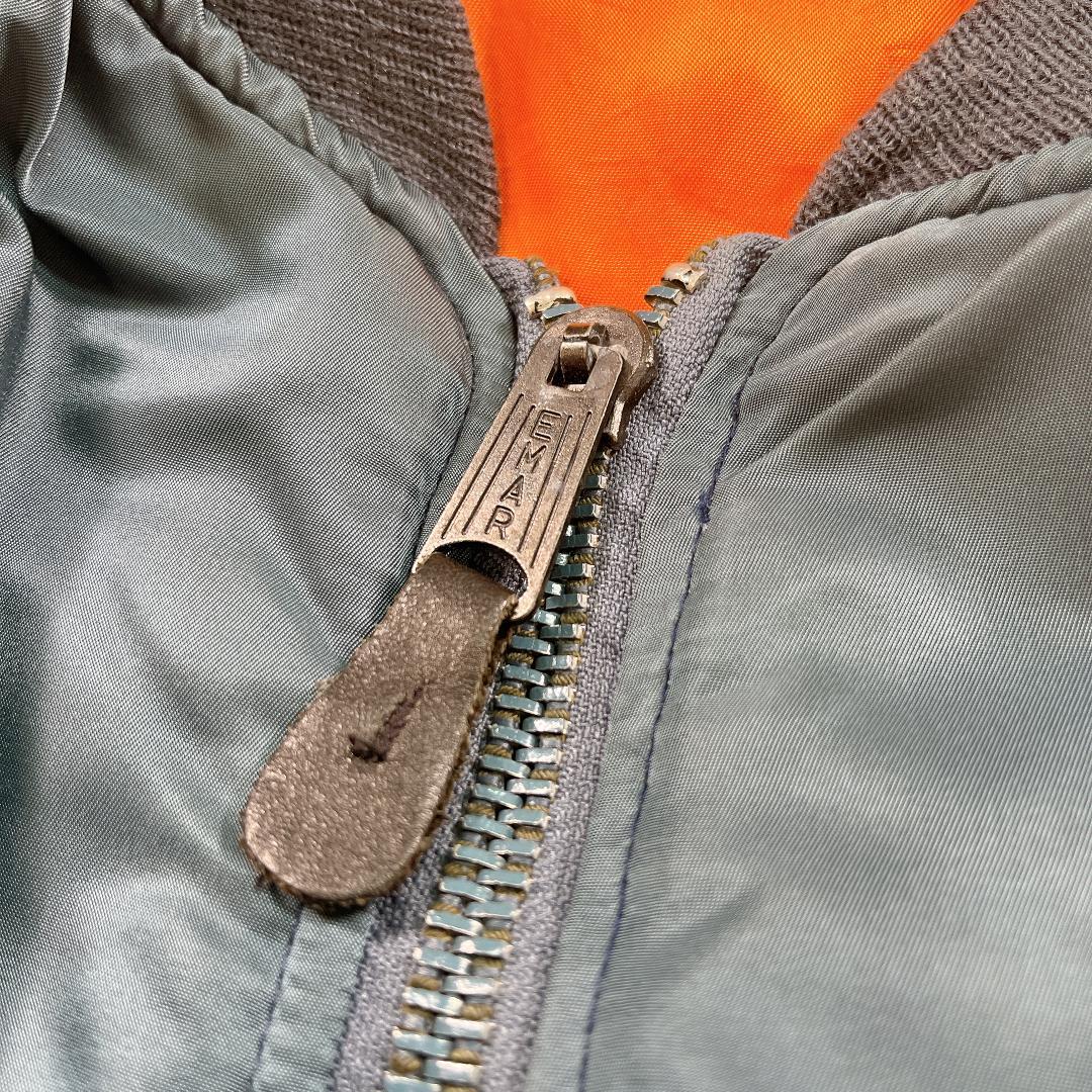 AVIREX MA-1 フライトジャケット バックロゴ L USA製 ブルー