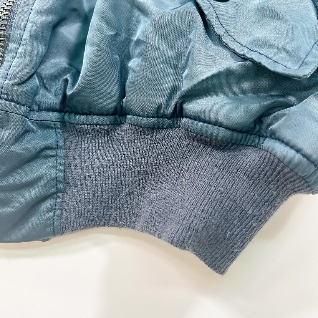 AVIREX MA-1 フライトジャケット バックロゴ L USA製 ブルー