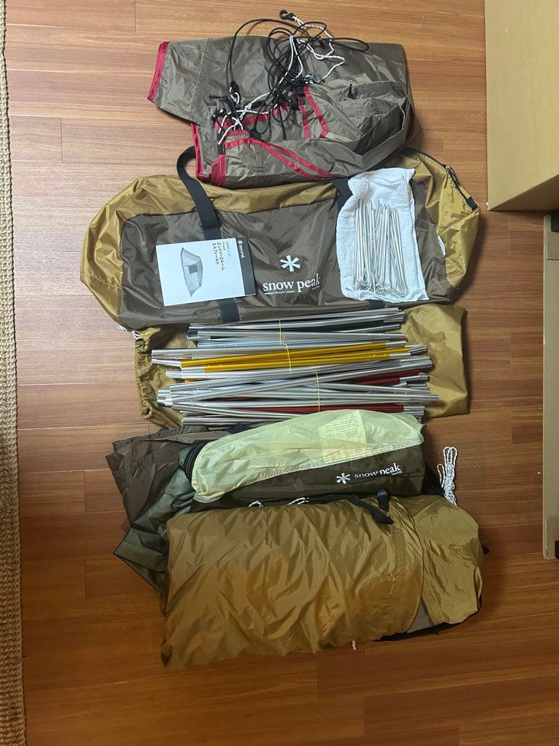 使用1回スノーピークエントリー2ルーム　エルフィールド　純正マットシートセット付