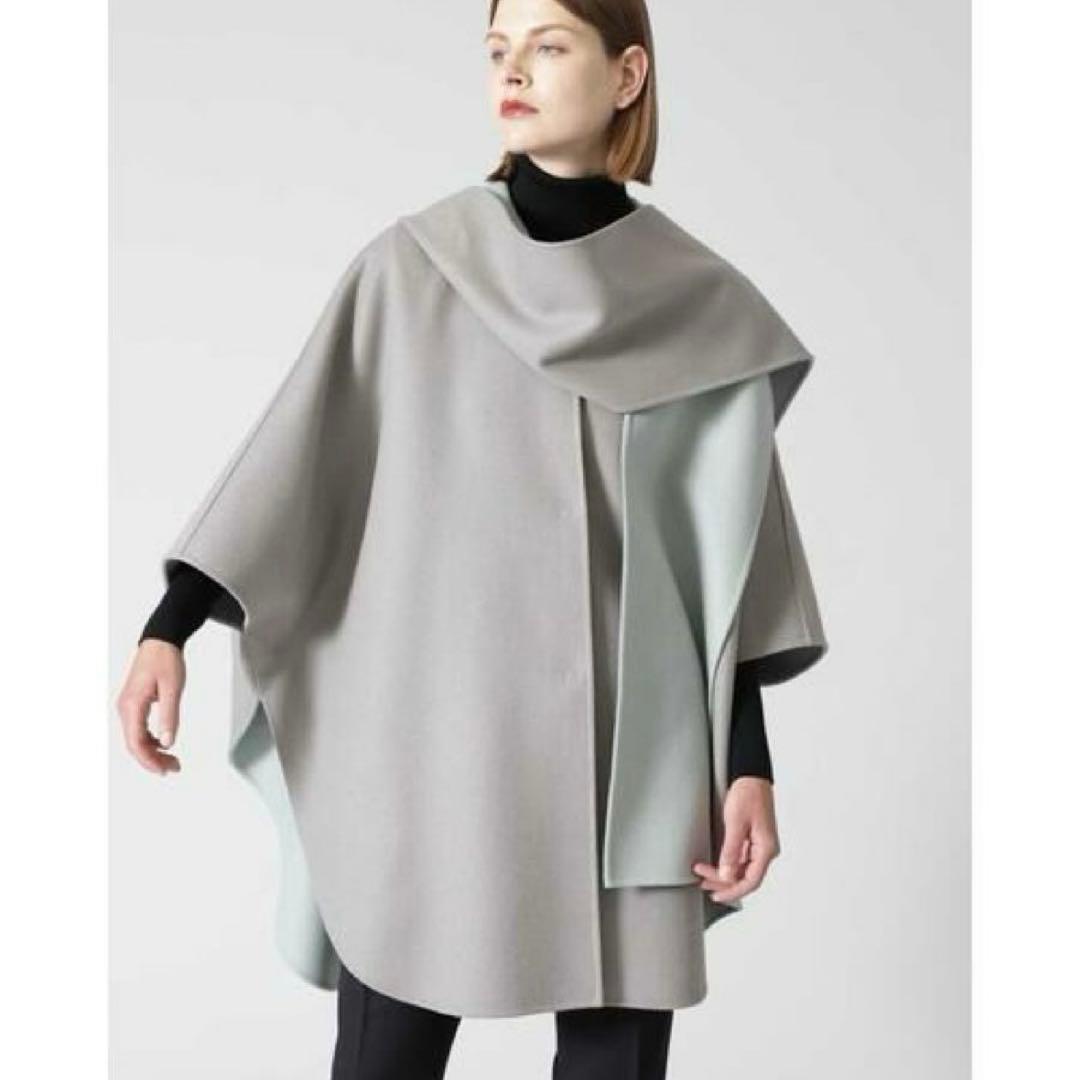 ADORE アドーア⭐️ ツートンリバーフードコート　ポンチョコート