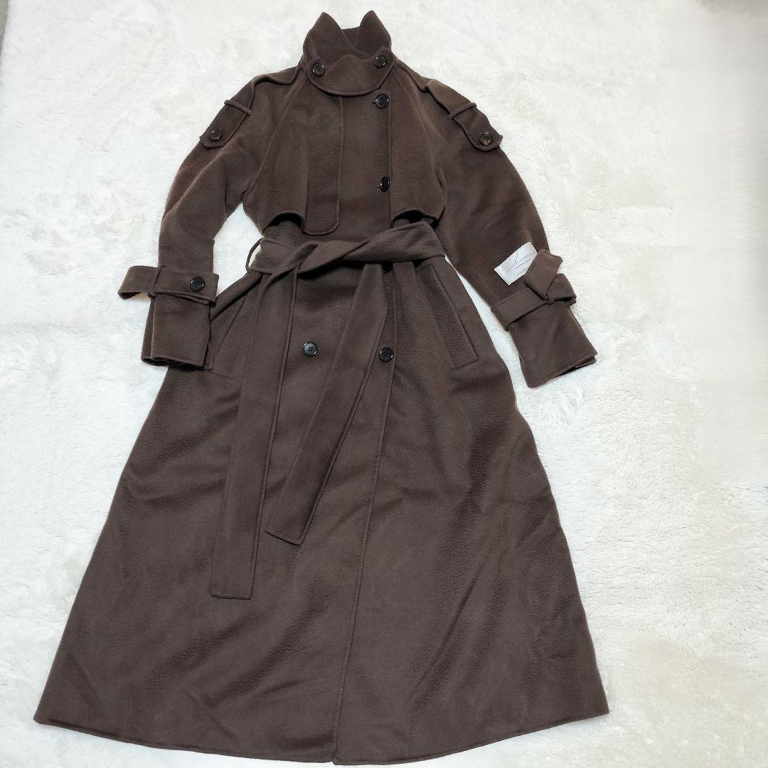 【極美品】SNIDEL ウロコカシミヤスタンドカラーロングコート 2022