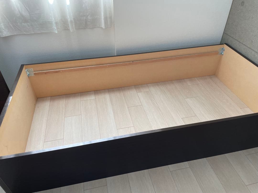 【引取限定】 シングルベッドフレーム ダークブラウン 畳