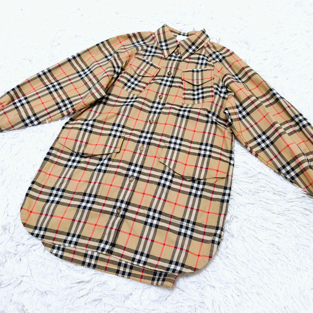 【極美品】BURBERRY バーバリー ノバチェック シャツワンピース 現行