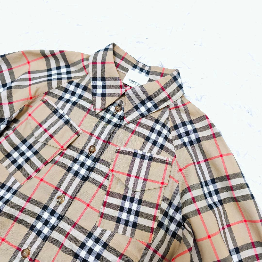 【極美品】BURBERRY バーバリー ノバチェック シャツワンピース 現行