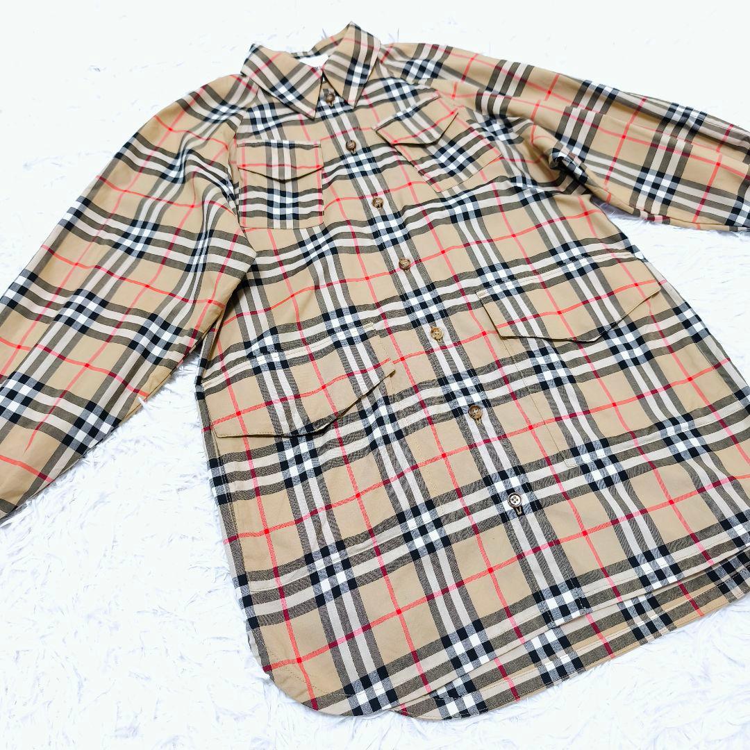 【極美品】BURBERRY バーバリー ノバチェック シャツワンピース 現行