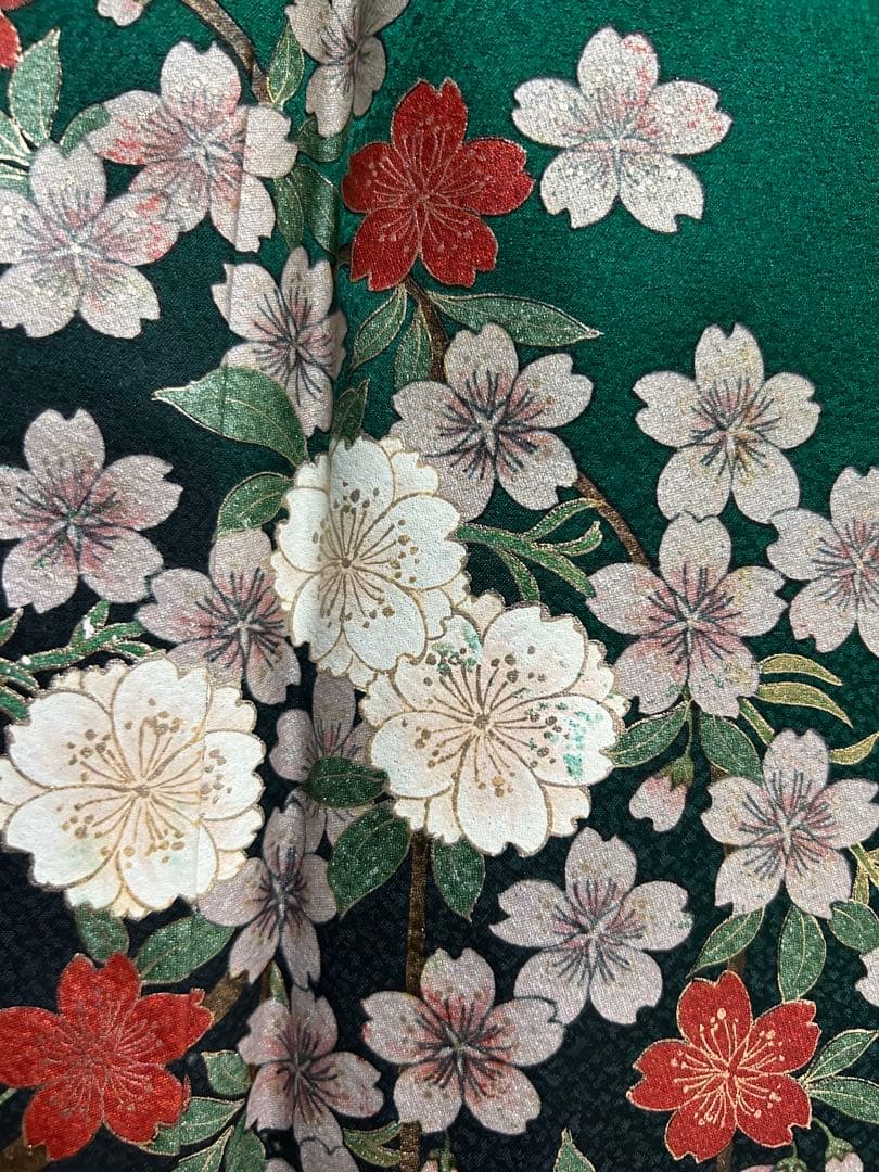 【 最終値下げ 】 豪華振袖４点セット！！　引箔　花柄　着物スキ倶楽部　１９９