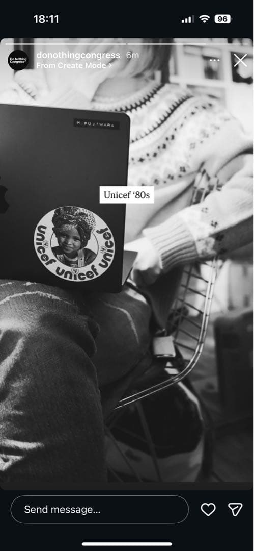 バーキン　ユニセフ　ステッカー　藤原ヒロシ